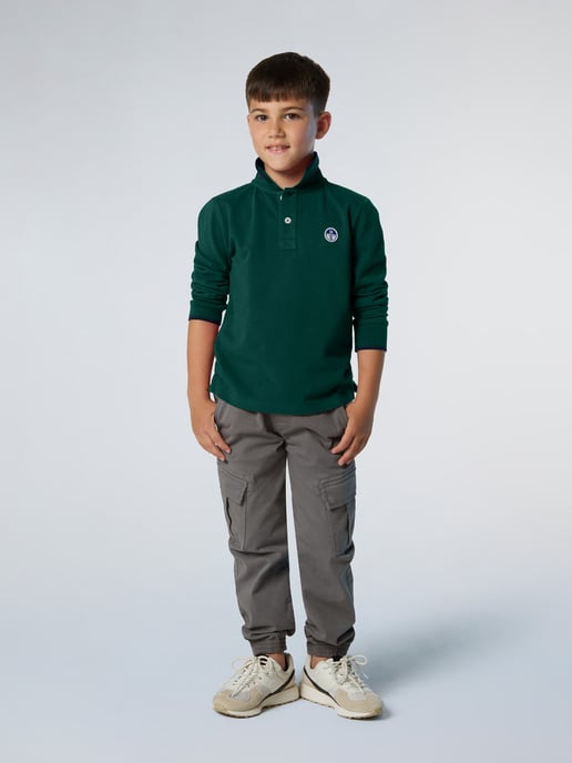 North Sails Polohemd Langarm mit Kragenschriftzug - Image 4