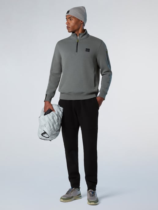 North Sails Sweatshirt Piqué Scuba Stoff mit halbem Reißverschluss - Image 4