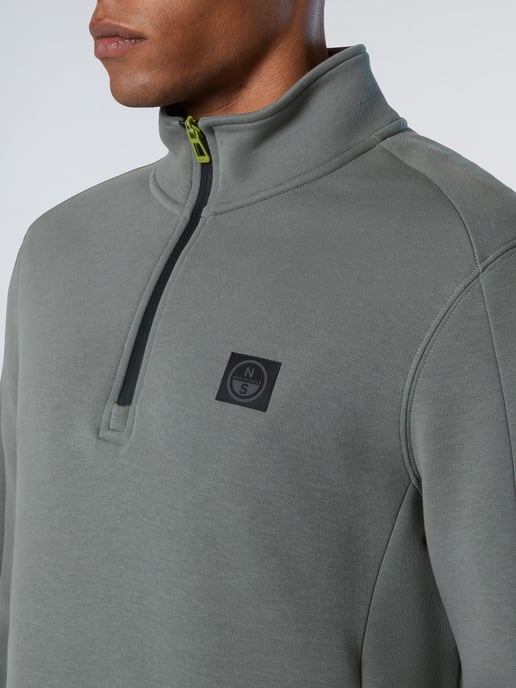 North Sails Sweatshirt Piqué Scuba Stoff mit halbem Reißverschluss - Image 5