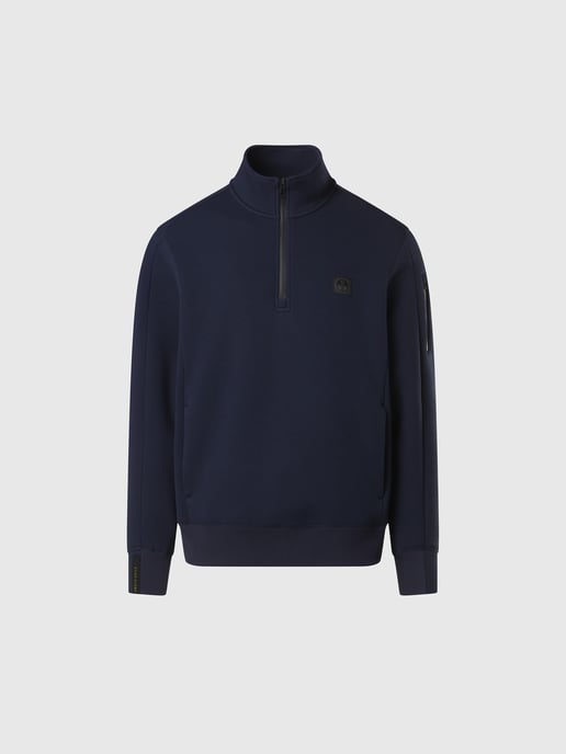North Sails Sweatshirt Piqué Scuba Stoff mit halbem Reißverschluss - Image 3