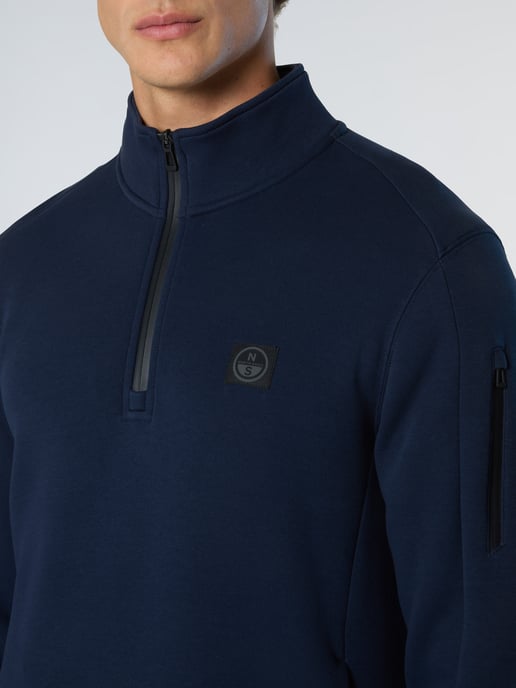 North Sails Sweatshirt Piqué Scuba Stoff mit halbem Reißverschluss - Image 5