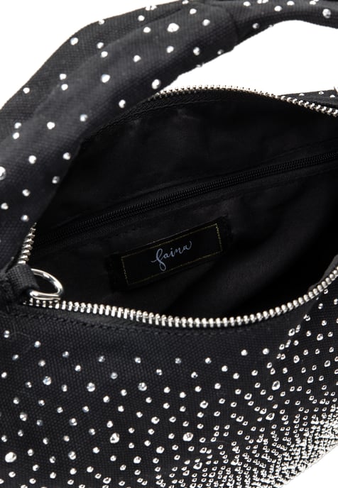 Faina Schultertasche mit Strass Damen schwarz - Image 4