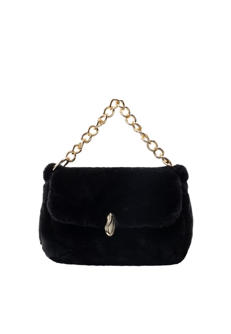 Faina Schultertasche aus Kunstfell Damen schwarz - Image 1