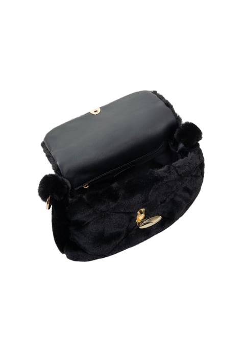 Faina Schultertasche aus Kunstfell Damen schwarz - Image 3