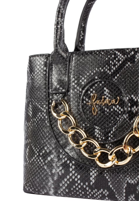 Faina Henkeltasche Damen schwarz - Image 5