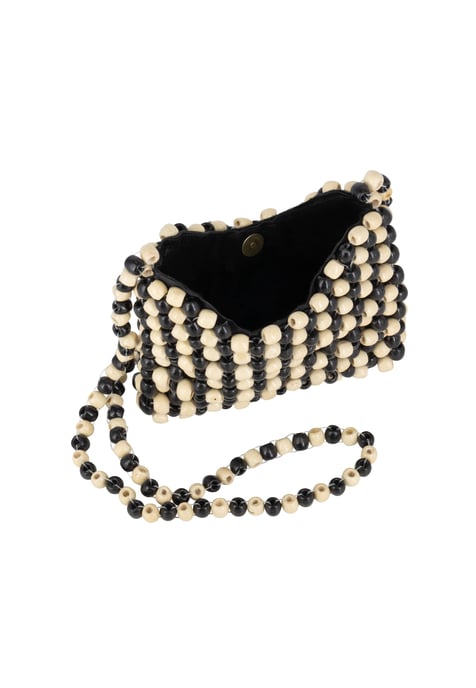 IZIA Tasche aus Perlen Damen Beige Mehrfarbig - Image 4