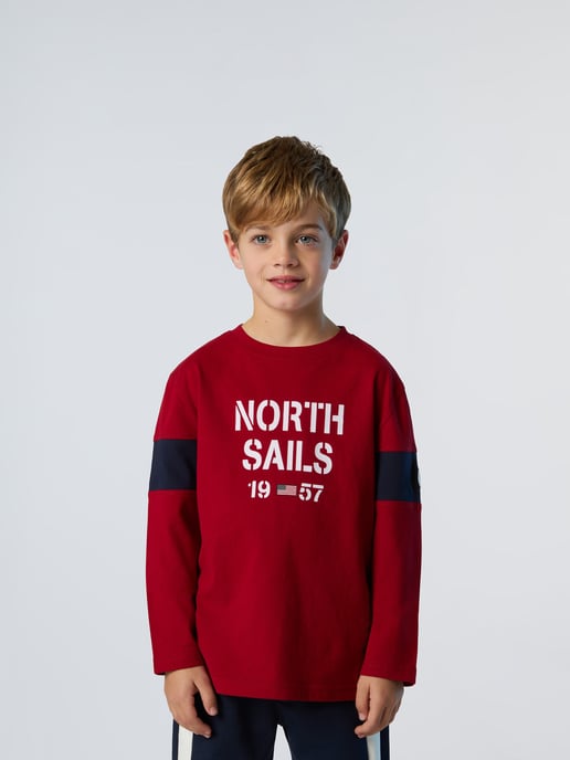 North Sails T-Shirt Langarm mit Ärmeleinsätzen - Image 1