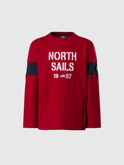 North Sails T-Shirt Langarm mit Ärmeleinsätzen - Image 3