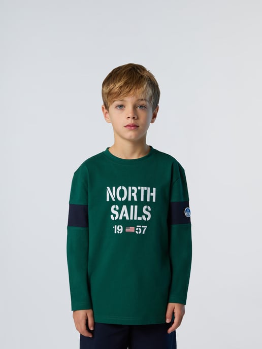 North Sails T-Shirt Langarm mit Ärmeleinsätzen - Image 1