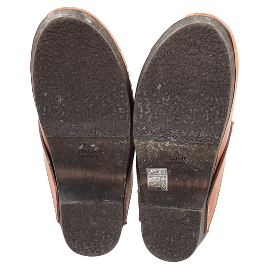 Celine Les Bois Clogs aus braunem Kalbsleder - Image 6