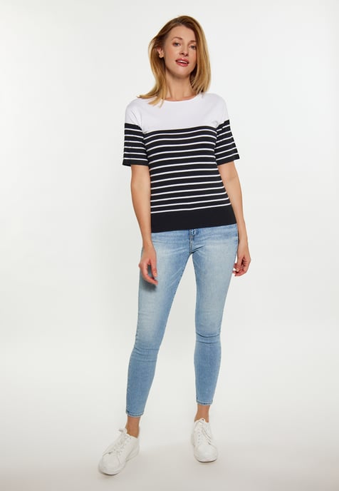 usha T-Shirt Damen schwarz weiss - Image 2