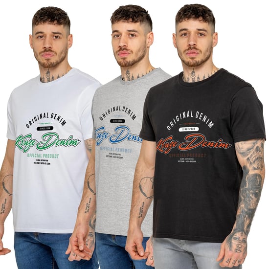 Kruze | 3er-Pack Herren T-Shirts mit Rundhalsausschnitt und Print - Image 1