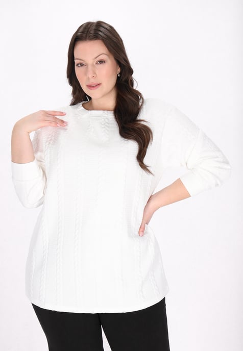 usha Sweatshirt in großen Größen Frauen Weiß - Image 3