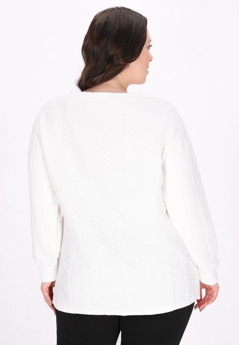 usha Sweatshirt in großen Größen Frauen Weiß - Image 4