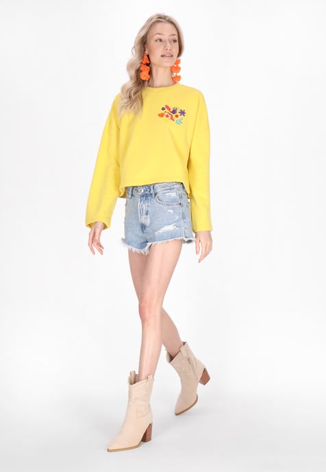 IZIA Sweatshirt Frauen Gelb - Image 2