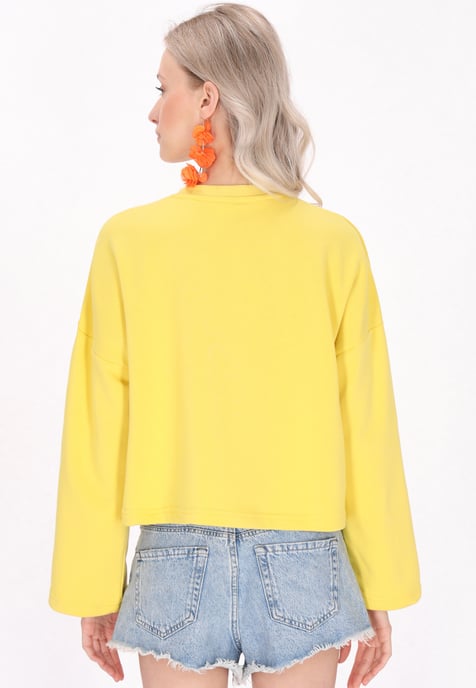IZIA Sweatshirt Frauen Gelb - Image 4