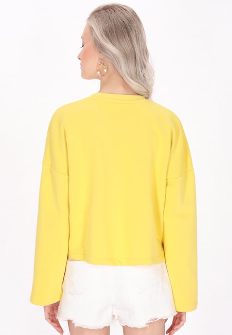 IZIA Sweatshirt Frauen Gelb - Image 4