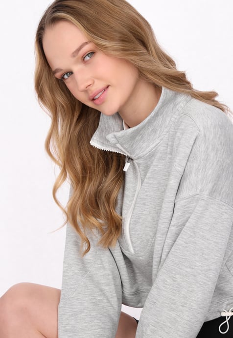 Mymo Sweatshirt Frauen HellGrauMelange - Image 5