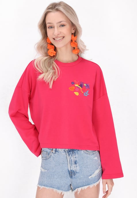 IZIA Sweatshirt Frauen Fuchsie - Image 3