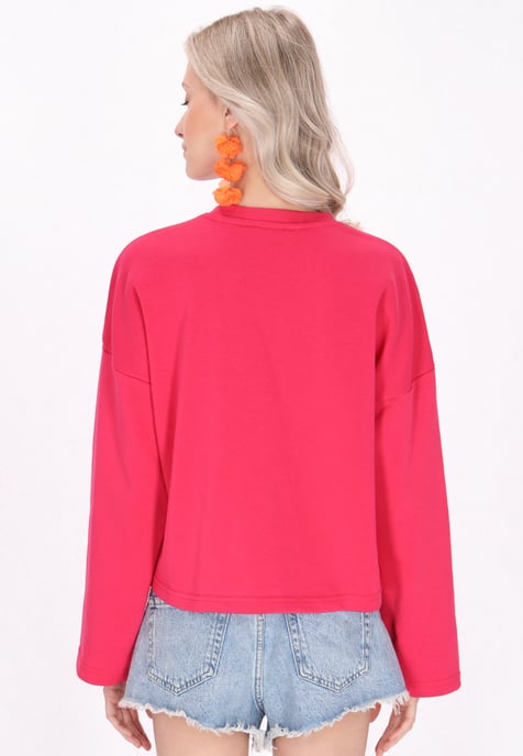 IZIA Sweatshirt Frauen Fuchsie - Image 4