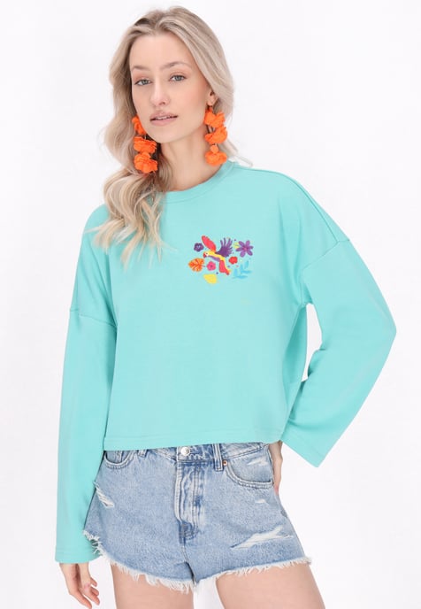 IZIA Sweatshirt Frauen Türkis - Image 3