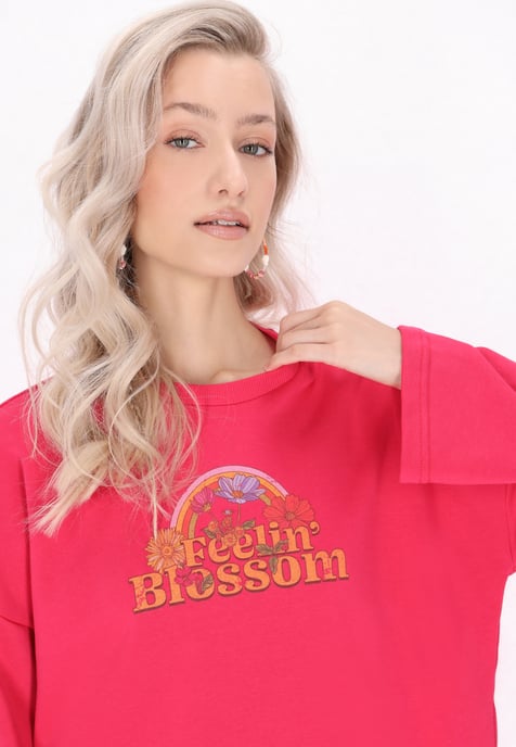 IZIA Sweatshirt Frauen Fuchsie - Image 5