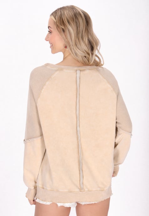 IZIA Sweatshirt Frauen Beige - Image 4