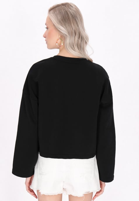 IZIA Sweatshirt Frauen Schwarz - Image 4