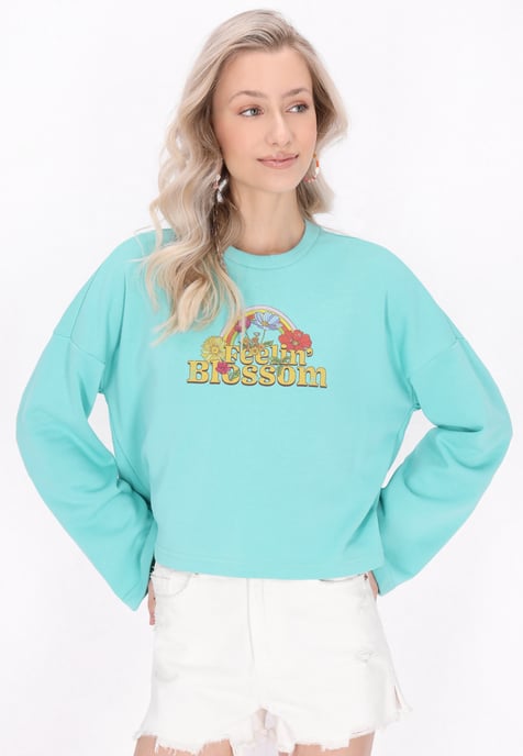 IZIA Sweatshirt Frauen Türkis - Image 3