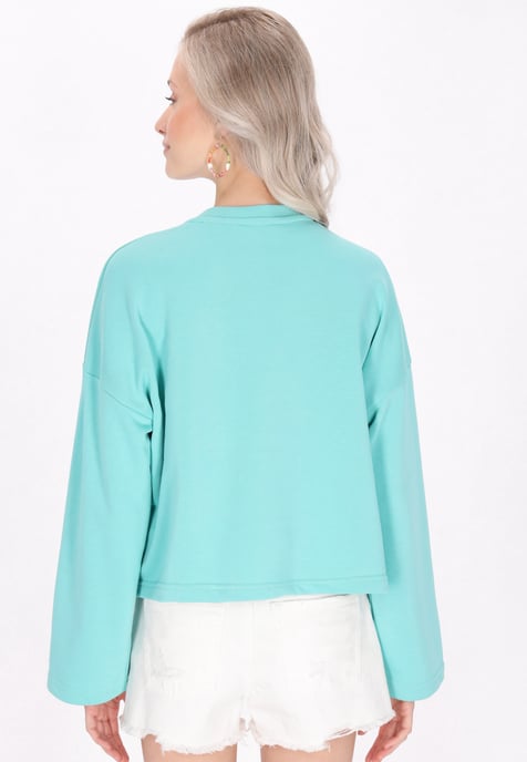 IZIA Sweatshirt Frauen Türkis - Image 4