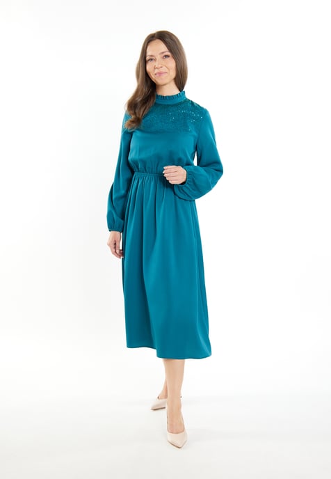 usha Midikleid Damen blau/grün - Image 4