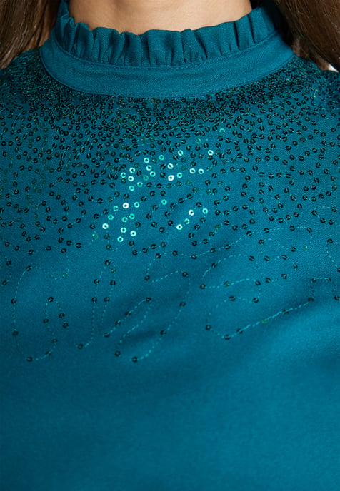usha Midikleid Damen blau/grün - Image 5