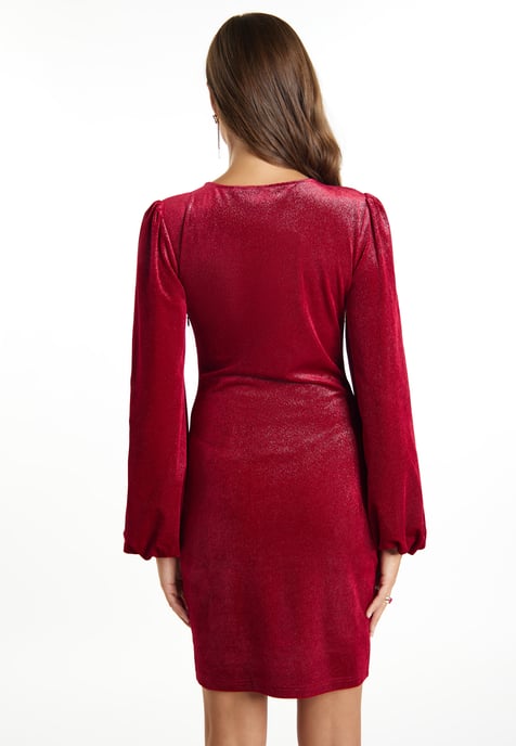 Faina Mini-Langarmkleid Damen weinrot - Image 4