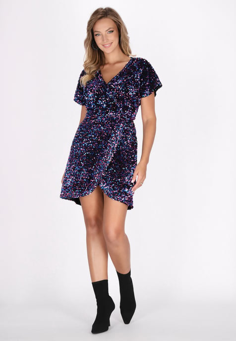 Faina Kleid Damen blau rosa - Image 2
