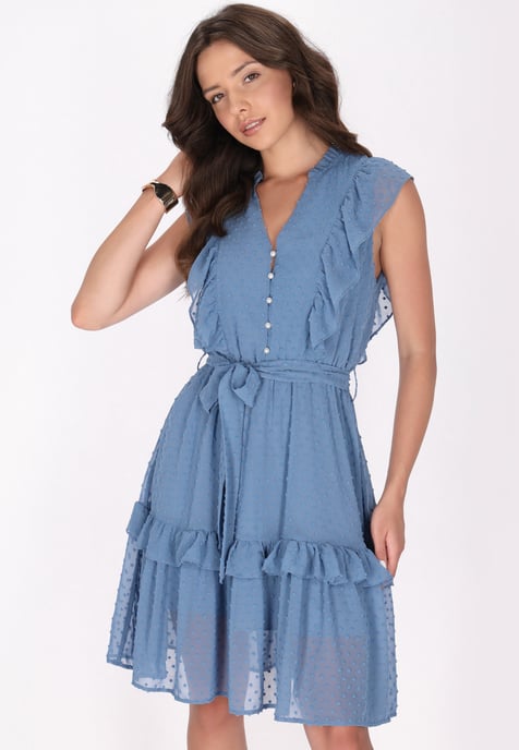 Faina Kleid Damen hellblau - Image 3