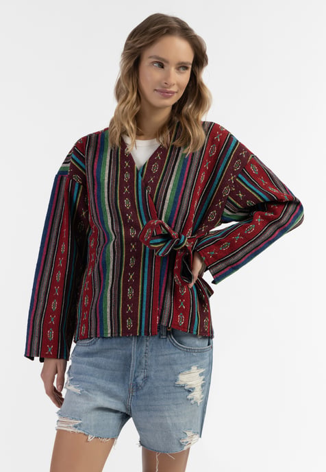 IZIA Wickeljacke Damen Mehrfarbig Schwarz - Image 3