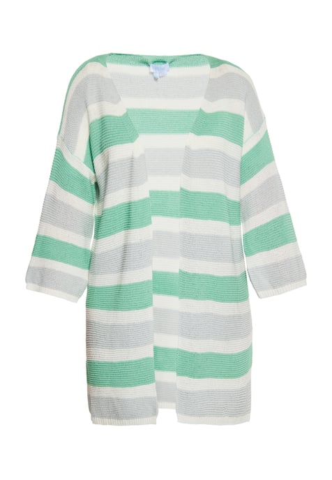 usha Strickjacke Damen Grau Weiss Grün - Image 1