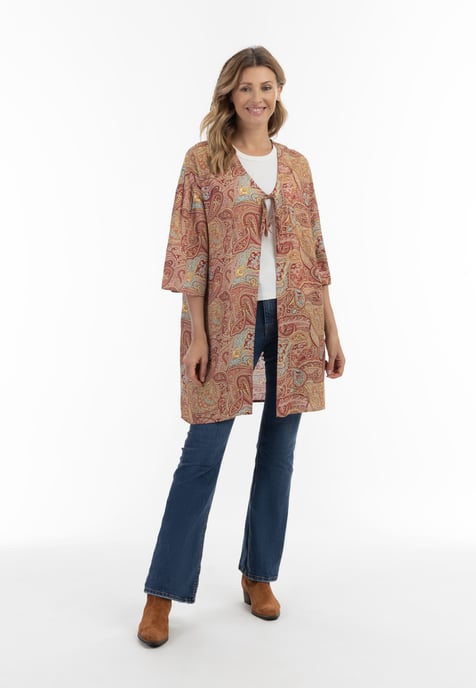 usha Kimono Damen Bordeaux Mehrfarbig - Image 2