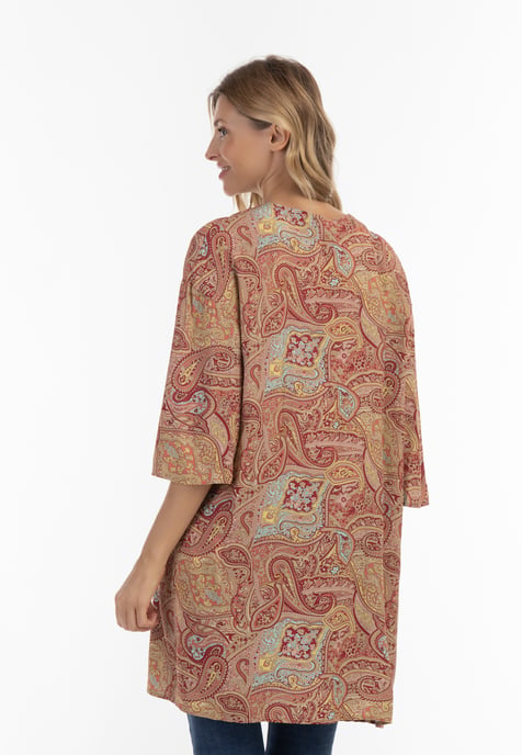 usha Kimono Damen Bordeaux Mehrfarbig - Image 4