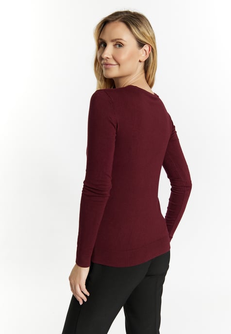 usha Strickpullover Damen weinrot - Image 4