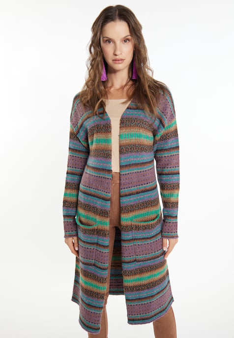 usha Strickcardigan Damen Violett Mehrfarbig - Image 3