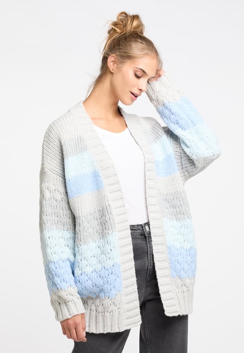 IZIA Offener Cardigan Damen hellgrau melange - Image 3