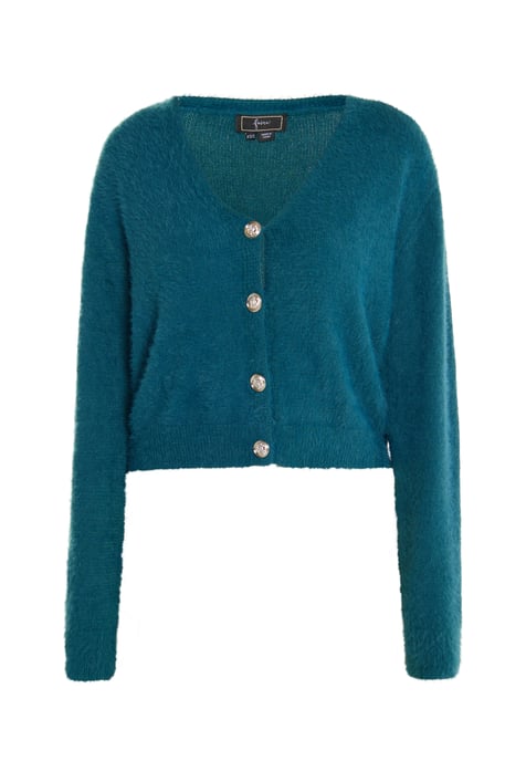 Faina Strickjacke Damen Smaragdgrün - Image 1