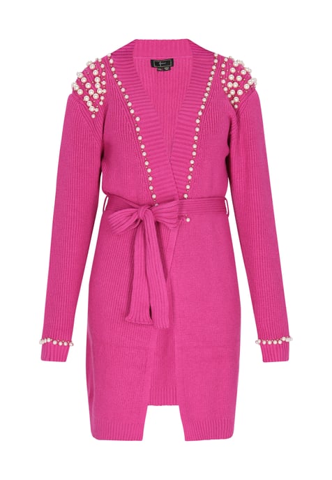 Faina Strickjacke Damen Fuchsie - Image 1