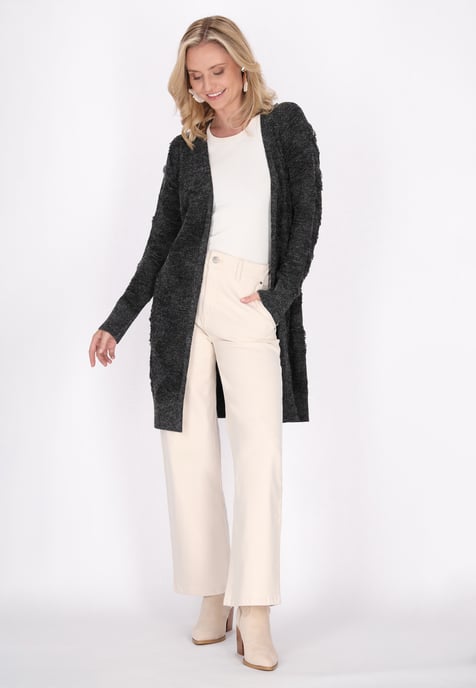 usha Strickjacke Damen Anthrazit-Melange - Image 2