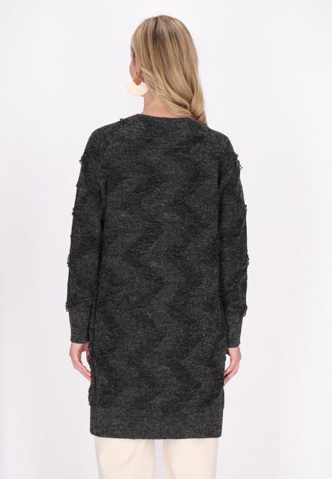 usha Strickjacke Damen Anthrazit-Melange - Image 4