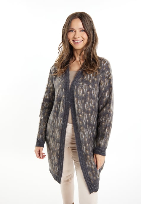 usha Strickcardigan Damen Anthrazit Mehrfarbig - Image 3