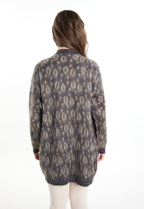 usha Strickcardigan Damen Anthrazit Mehrfarbig - Image 4