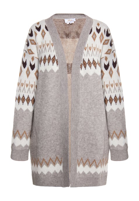 usha Strickcardigan Damen Grau Mehrfarbig - Image 1
