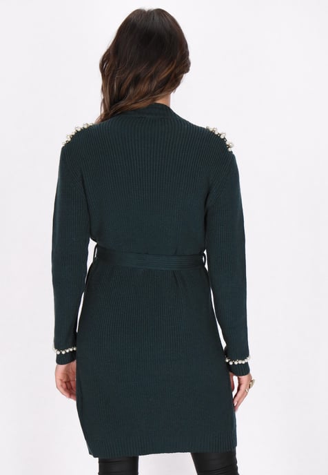Faina Strickjacke Damen dunkelgrün - Image 4